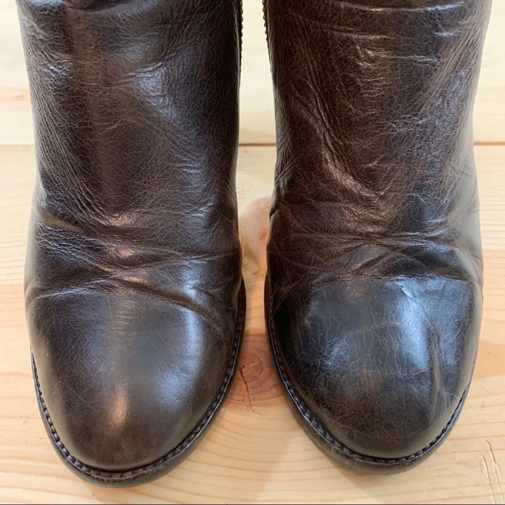 Chloe dark brown leather heeled ankle boots 39 - Picture 4 of 16